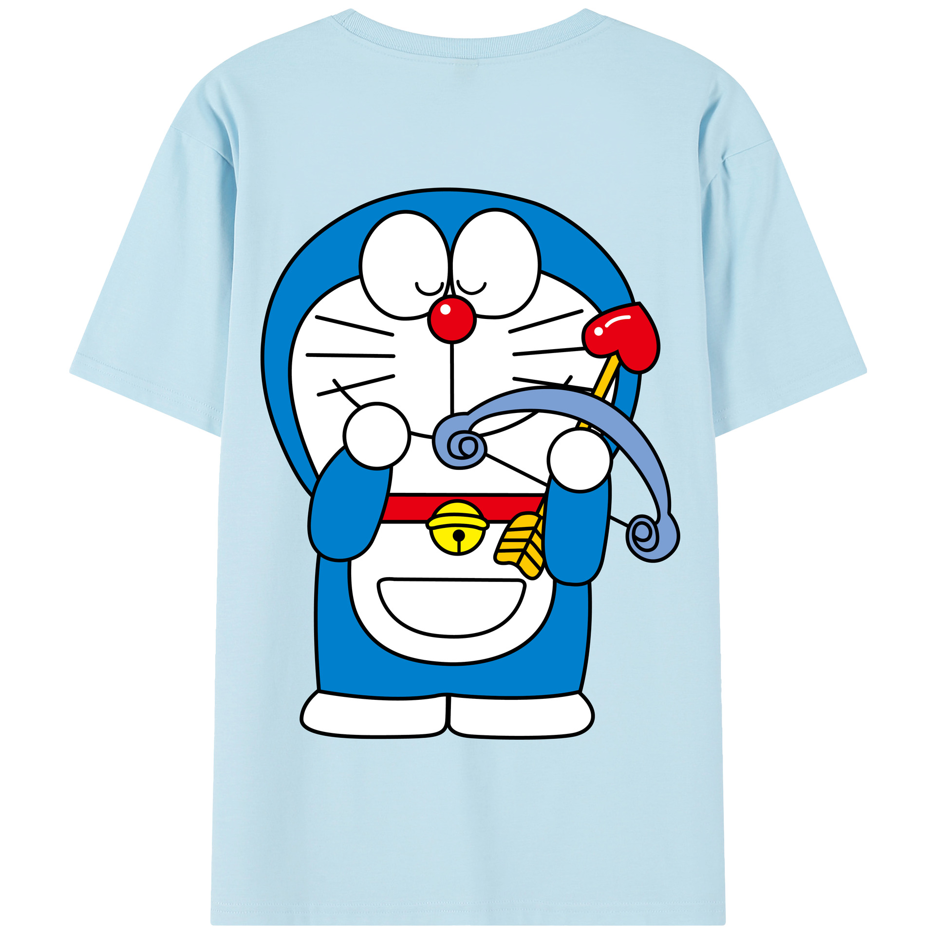 （画像用） ドラえもん Doraemon 綿100％半袖Tシャツ（背面プリント）